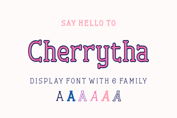 Cherrytha Font: A Cartoon Display Typeface for Marketers