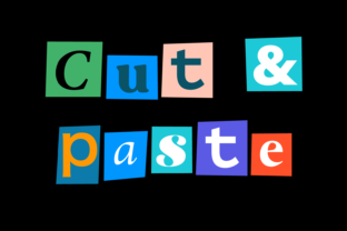 Cut Paste: A Playful Display Font for Digital Creators
