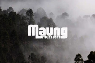 Maung Display Font: A Blocky Typeface for Crafters and Sellers